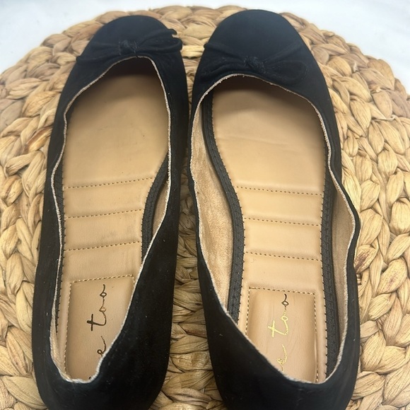 Me Too Skylar Black Bow Vamp Genuine Suede Ballet Flats Size 9.5 - Picture 5 of 9